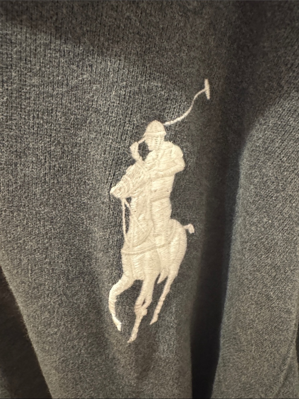 Polo Ralph Lauren Quarter Zip Pullover XXL Gray Big Pony Sweatshirt Men’s - Picture 3 of 6